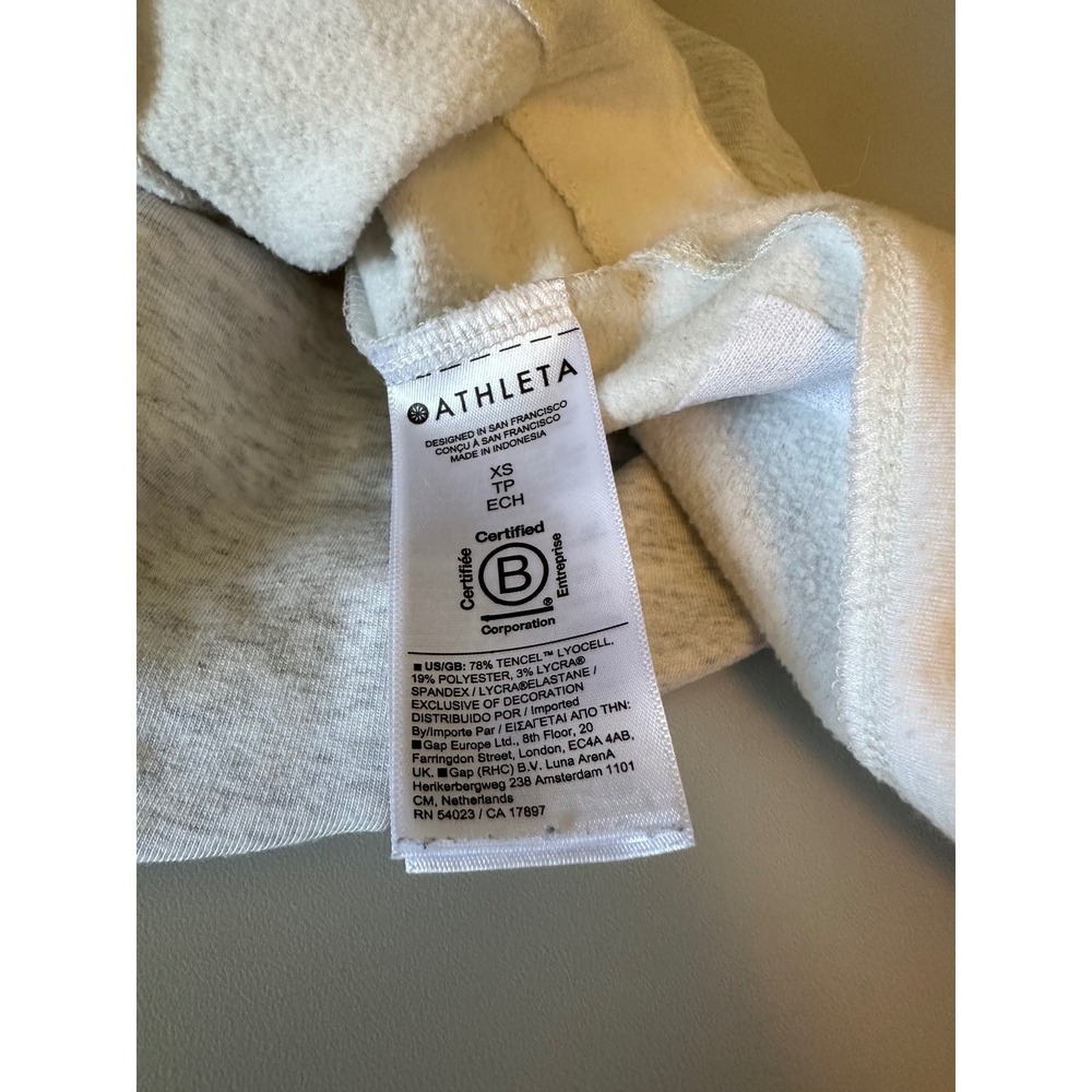 Athleta Light Gray Heather Tencel Sweatshirt Dress | Size XS - Picture 6 of 6
